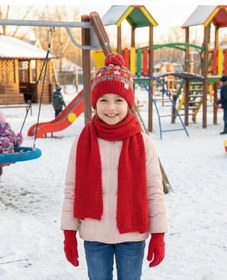 Resim LAGRANZE Kız Çocuk Cozy Junior Set - Atkı Bere Eldiven Takımı (8-12 Yaş) 