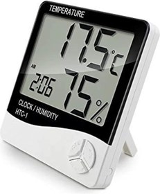 Resim Kapamarka HOBİBAHÇEM®Bebek Odası Masaüstü Dijital Termometre Nem Ölçer Higrometre Saat 