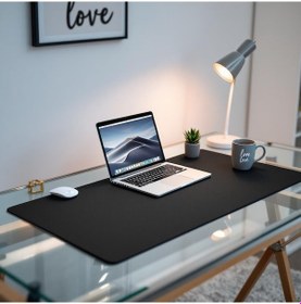 Resim Mouse Pad Siyah Masa Matı 60x100cm Suni Deri Desk Mat Ev Dekor 60 Cm 100 Cm 