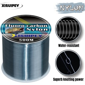 Resim EXISUIPEY Ağır Hizmet 500m/546YD Karbon Kaplamalı Naylon Olta İpi - Şeffaf Karbon Fiber Lider, Yüksek Kalite, Süper Düğüm Dayanıklılığı, Aşınmaya Dirençli Ana Hat ve Hassas Uçlu Buz Balıkçılığı, Fly Fishing, Atma İçin Uygun - Alabalık, Turna, Somon, Levrek için İdeal, Paslanmaz Çelik Olta İpi, Örgülü Ağır Hizmet Olta İpi 