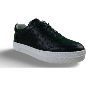 Resim Erkek Hakiki Deri Casual Sneaker Siyah 