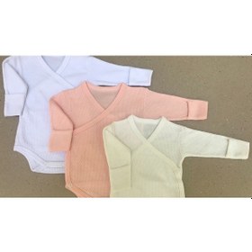 Resim Özdemirli Bebe Özdemirlitekstil Bebelino Çıtçıtlı Badi Kruvaze (3 Lü Paket) (456569690) Çok Renkli 