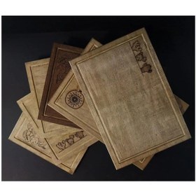 Resim Ahşap Servis Sunum Tepsisi Dekoratif Ekmek Desenli 35x25x0.80 