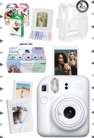 Resim Fujifilm Instax mini 12 Beyaz Fotoğraf Makinesi-30'lu Film-Albüm-Mandal-Çerçeve ve Kılıf Mega Set 2 