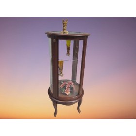 Resim Bengimobilya Gümüşlük Yuvarlak Model 78 Cm Parlak Ceviz Kayın Lükens Aslan Aya (482396883) 