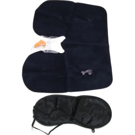 Resim Modauyum Şişme Boyunluk Uyku Göz Bandı Kulak Tıkacı 3’lü Seyahat Seti 