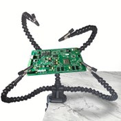 Resim 1x IAGLUAMGA Ayarlanabilir Y-Şekilli Lehimleme Yardımcı Eller - Güvenli Kelepçe ve Koruyucu Pedlerle Esnek Siyah PCB Tutucu, El Sanatları, Mücevher ve Hobiler için İdeal 