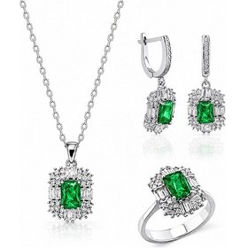 Resim Servi 925 Ayar Gümüş Radiant Baget Set-105 