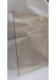 Resim 12.7 X 37 Yüksek Isıya Dayanıklı Şömine Kuzine Soba Camı 4 Mm - Seramik Cam Bal Rengi, Şeffaf 