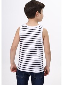 Resim Toontoy Kids Toontoy Erkek Çocuk Çizgili Atlet Lacivert 