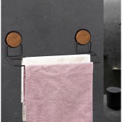 Resim Okyanus Home Ahşap Desenli Magic Fix Sihirli Yapışkan Siyah Uzun Havluluk MGS-706W 