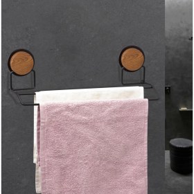 Resim Okyanus Home Ahşap Desenli Magic Fix Sihirli Yapışkan Siyah Uzun Havluluk MGS-706W 