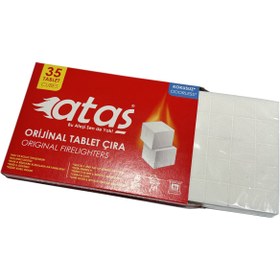 Resim ATAŞ Mangal Kömürü Şömine Soba Tutuşturucu Tablet Çıra 35li 