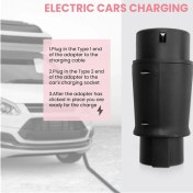 Resim Skyeyyt Evse J1772 Adaptör Tip 1-Tip 2 Soket Elektrikli Araç Arabası Ev Şarj Connector IEC62196-2 Otomobil Aracı Adaptörü (Yurt Dışından) 