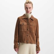 Resim Taba Deri Kadın Deri Ceket - K23IDM320358-Q7J 