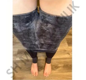 Resim Sh Mağazacılık Siyah Dayanıklı Unisex Termal Tayt Peluşlu Yüksek Bel Kadın Kullanımı İçin Özel 