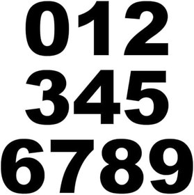 Resim Posta Kutusu Araba Ev için 0-9 Numaralı Çıkartma Çıkartma Siyah 