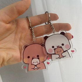 Resim Yeni Moda Çift Anahtarlık, Karikatür, Akrilik Malzeme, Sevimli Okul Çantası, Çift Anahtarlık, Kolye, Cazibe Hediyesi, Öğrenci Çifti, Çift Anahtarlık 