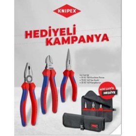 Resim Knipex 001956 Yan Keski Pense Kargaburun Seti Çanta Hediyeli 