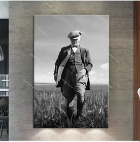 Resim Atatürk Kanvas Tablo Dev Boy Yağlıboya Görünümlü 60 x 40 