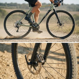Resim Carraro Gravel Ar2 Sora 28 Jant 23'' 58cm ( Xl ) Kadro 18 Vites Gravel Bisiklet - Adaçayı / Siyah Beyaz 