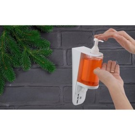 Resim 300 ml Beyaz Çok Amaçlı Sıvı Sabun ve Dezenfektan Dispenseri 