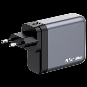 Resim Verbatim 32203 - V Gnc-140 Gan Charger 140w 3-usb-c / 1-usb-a Çıkışa Sahiptir 