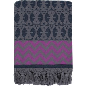 Resim Lacivert 'Adinkra' Peştemal 