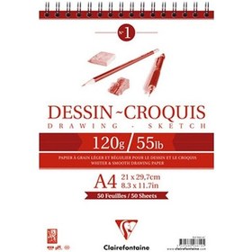 Resim Clairefontaine Dessin Croquis Çizim Defteri 120G 50 Yaprak A4 