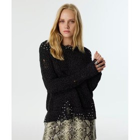 Resim Twist Strass Taş İşlemeli Kadın Triko Kazak (TW6250050153) 