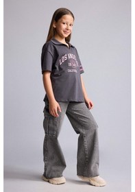 Resim Defacto Wıde Leg Kargo Geniş Paça Jean Antrasit Pantolon Kız Çocuk E7879a825aunm36 Antrasit-nm36 