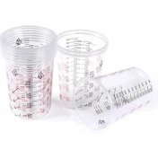 Resim Mingjin Shop 1 10 Adet 600ML Tarzı Plastik Boya Karıştırma Kabı 600ML Karıştırma Kabı Boya ve Sıvının Hassas Karıştırılması Için Boya Karıştırma Kalibrasyon Kabı (Yurt Dışından) 