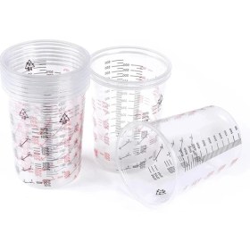 Resim Mingjin Shop 1 10 Adet 600ML Tarzı Plastik Boya Karıştırma Kabı 600ML Karıştırma Kabı Boya ve Sıvının Hassas Karıştırılması Için Boya Karıştırma Kalibrasyon Kabı (Yurt Dışından) 