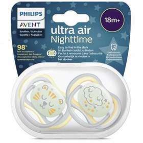 Resim Philips Avent Ultra Air Nighttime 2'li Emzik 18 ay+ 