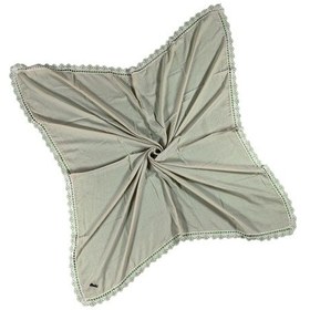Resim Mim Eşarp Enba Pamuklu İğne Oyalı Namaz Ve Mevlüt Örtüsü 110x110 Cm Vizon 
