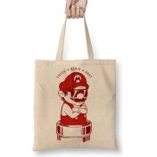 Resim Baskı Dükkanı Super Mario Bros Bez Çanta Uzun Saplı 