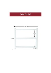 Resim Ahşap Üç Raflı Çok Amaçlı Baharatlık, Tezgahüstü Düzenleyici Beyaz 