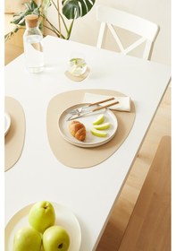 Resim Home Wave 6'lı Bej/taş Renk Suni Deri Amerikan Servis Set 45 X 36 Cm Bej 