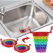 Resim AyrStore Mutfak - Banyo Lavabo Filtresi Süzgeci Gökkuşağı Kademeli Drenaj Deliği Atık Filtresi 