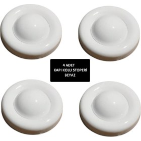 Resim Duvar Kapı Stoperi, Tamponu Beyaz 4'lü 