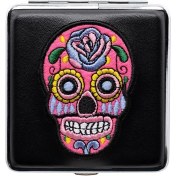 Resim German Skull Deri Kısa Sigara Tabakası Pembe 20LI 