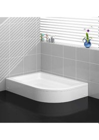 Resim Ubm 70x110 Cm Asimetrik Oval Duş Teknesi Sol 