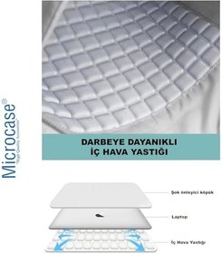 Resim Microcase Macbook 2023 M2 Pro 14 A2779 için Macbook Çantası 2 Bölmeli AL4228 Lacivert Gri Krem 
