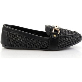 Resim Siyah Kadın Loafer Ayakkabı K01688011109 Siyah 
