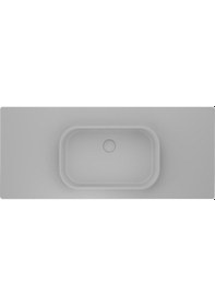 Resim Real Stone Pure Etajerli 70x50 Beyaz Granit Banyo Lavabosu Beyaz 