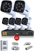 Resim 6 Kameralı 5 MP Sony Lensli 1080p Full HD Gece Renkli Su Geçirmez Cepten İzle Kamera Seti DS-2034HD-WL-SET6-500 IDS