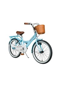 Resim Tommybike Latte Sepetli, Elcikli 20 Jant Çocuk Bisikleti, 6-9 Yaş Çocuk Bisikleti Mavi 