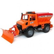 Resim Bruder Mercedes Benz Unimog Kar Temizleyici ve Tuzlayıcı 