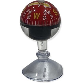 Resim Genel Markalar Vantuzlu Kırmızı Pusula - Araç Içi Vantuzlu Pusula - Orta Boy Mini Pusula - Etiketçilere Özel Pusula 