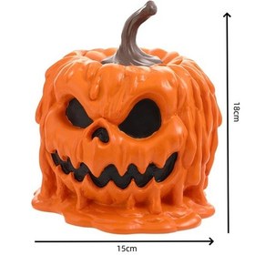 Resim Geeksen Kabak Şekilli Multifonksiyonel Dekoratif Süs, Şeker Depolama, Bitki Potu, Halloween Ve Ev Dekoru, Klasik Wax Dripping Teknolojisi İle Renkli Kartoon Tasarım 